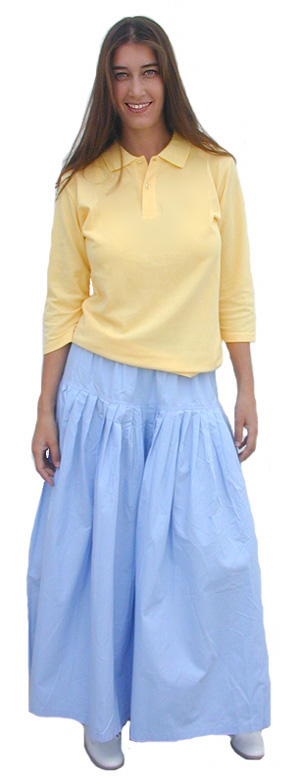 Ankle Length Drop Yoke skirt