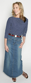 Denim skirt  w/ cargo pockets - Belt included